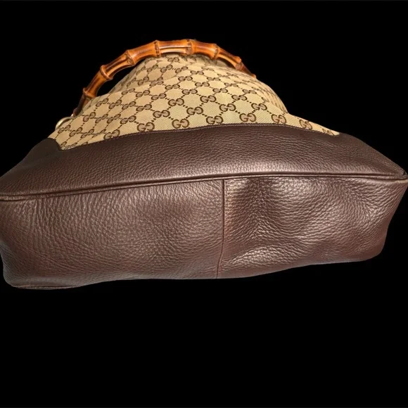 Gucci Canvas Diana Satchel with Bamboo Detail